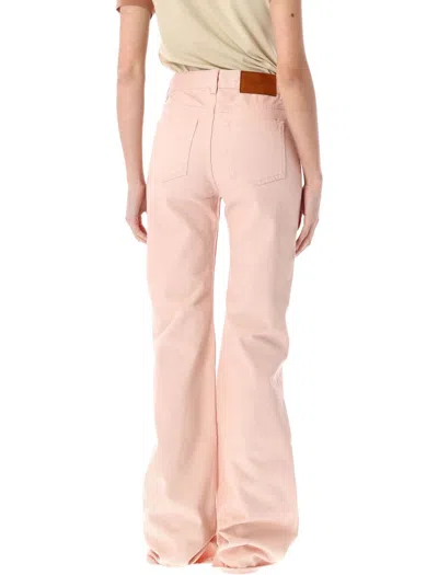 Chloé High Rise Flare Jeans In Pink