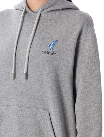 Off-white Fresco Arrow Hoodie In Gray