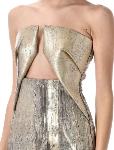 Rick Owens Prong Mini Dress In Gray