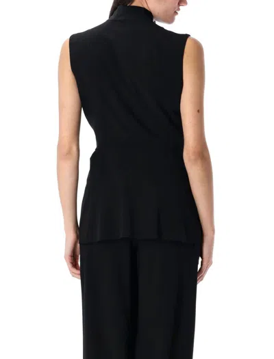 Rick Owens Structured Sleeveless Jacket In Black