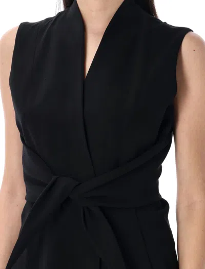 Rick Owens Structured Sleeveless Jacket In Black