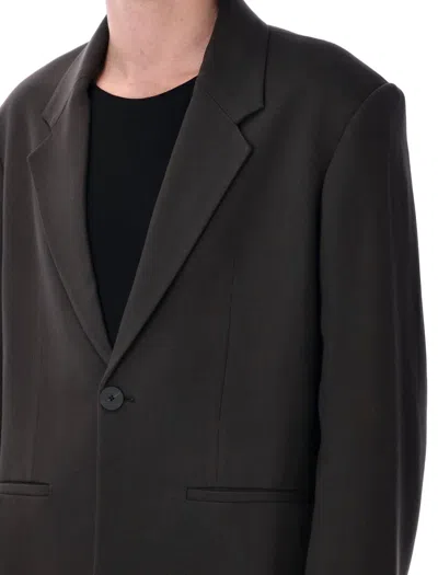 Studio Nicholson Boxy Oversized Blazer With Single-button Closure In Black