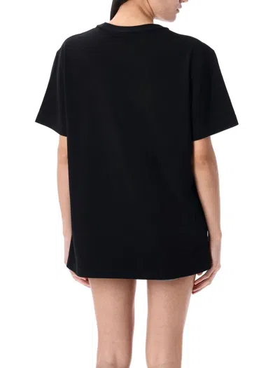 Alexander Wang Distressed Logo T-shirt In Black