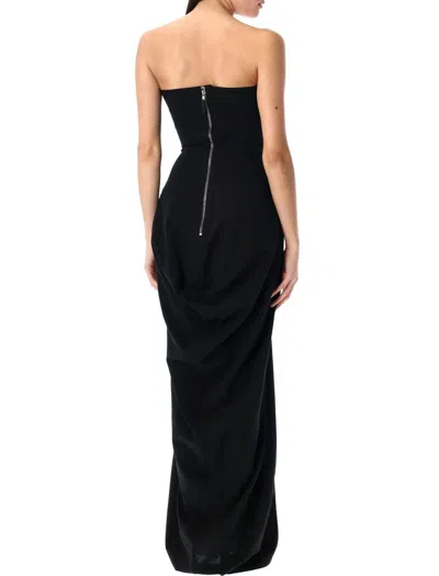 Rick Owens Amphora Prong Gown In Black