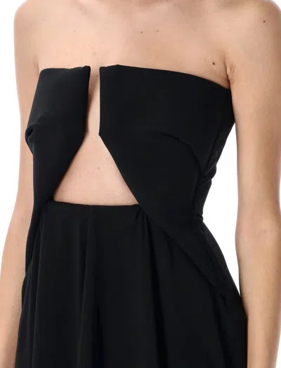 Rick Owens Amphora Prong Gown In Black