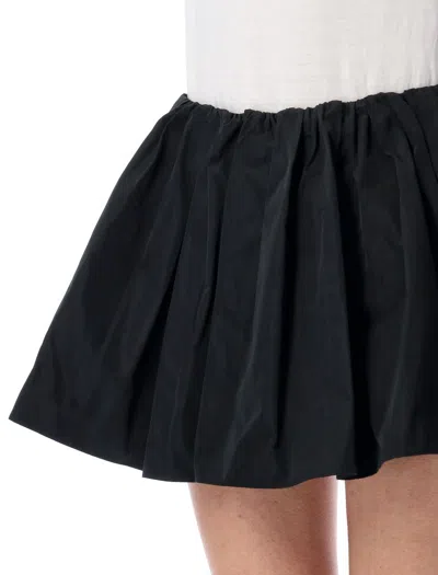 Jw Anderson Memory Gathered Taffeta Mini Skort In Black