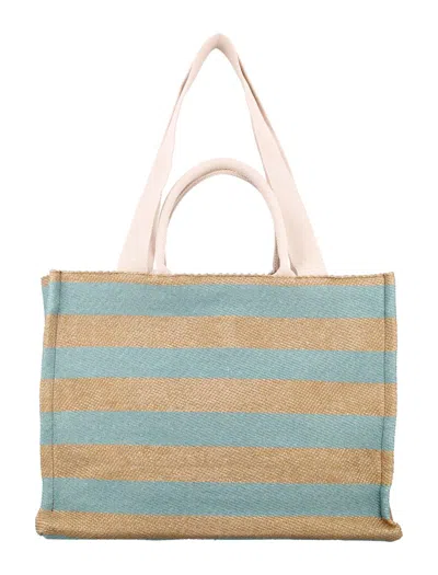 Marni Raffia-effect Medium Tote Bag In Brown