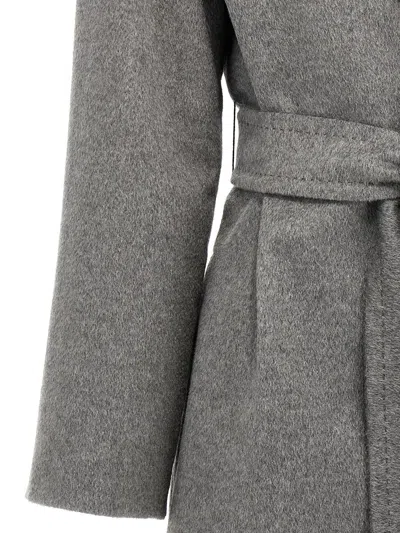 Max Mara Studio 'pazzo' Coat In Gray