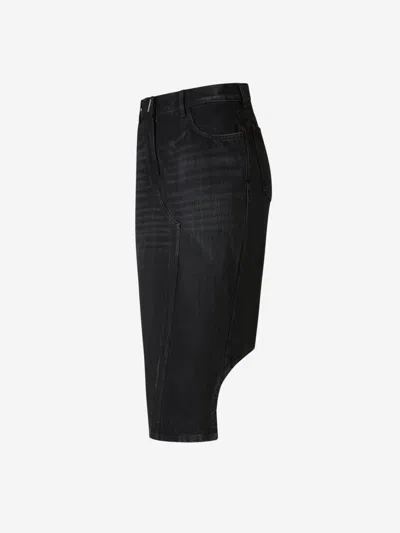 Givenchy Asymmetrical Midi Skirt In Black