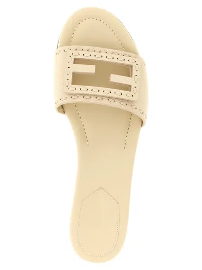 Fendi 'baguette' Slides In Neutral