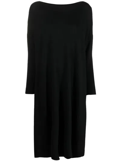 Daniela Gregis Oversized Wool Short Dress In Black