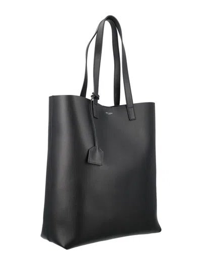 Saint Laurent Bold Rectangular Tote Bag With Dual Handles In Black