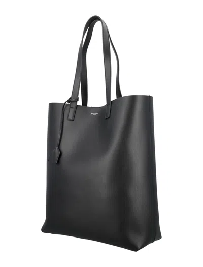 Saint Laurent Bold Rectangular Tote Bag With Dual Handles In Black