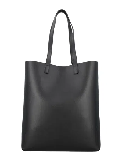 Saint Laurent Bold Rectangular Tote Bag With Dual Handles In Black
