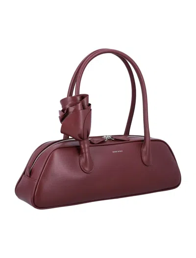 Magda Butrym Brigitte Burgundy Handbag With Structured Silhouette In Red