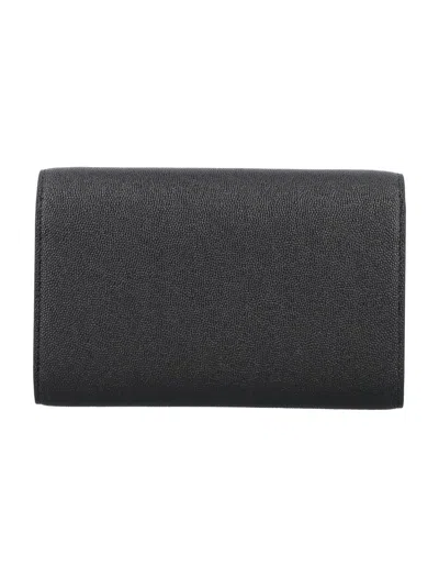 Saint Laurent Uptown Chain Wallet In Brown