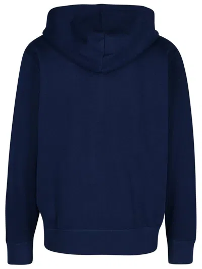 Polo Ralph Lauren Blue Cotton Blend Hoodie In Blue