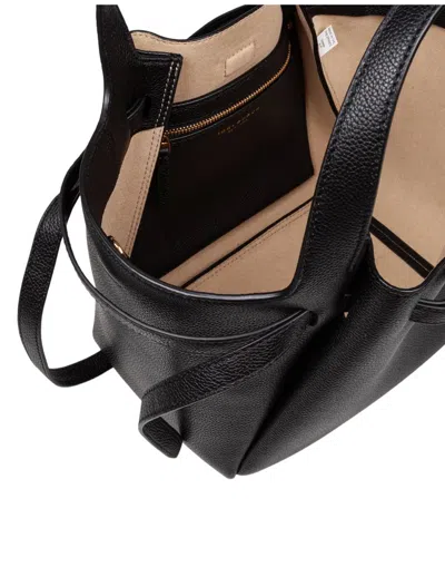 Tory Burch Romy Pebbled Satchel With Removable Shoulder Strap In Black