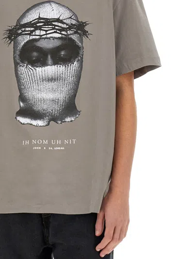 Ih Nom Uh Nit Crown Mask Print T-shirt In Gray