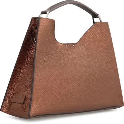 Gianni Chiarini Leather Cross-body Bag Removable Strap In Brown