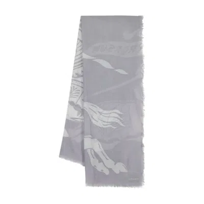 Burberry Large Scarf In Gray