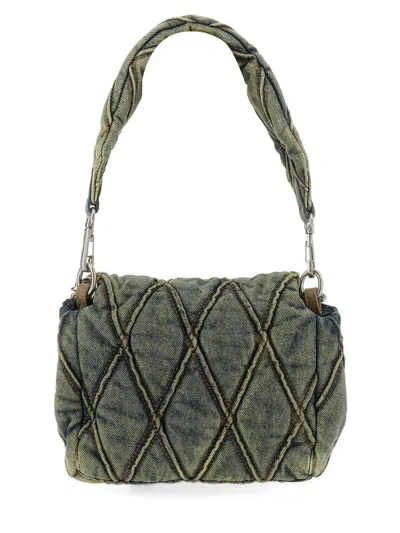 Diesel "charm-d" Small Shoulder Bag In Gray