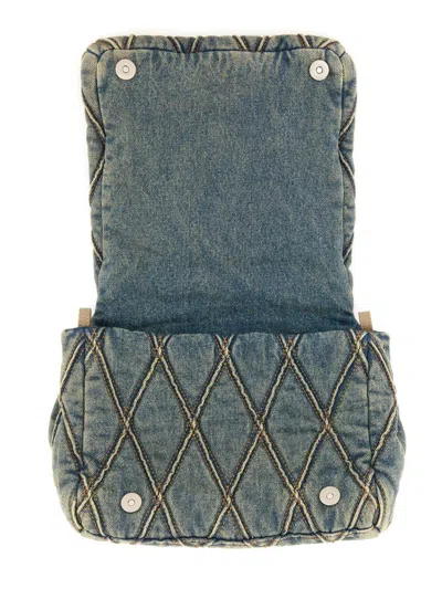 Diesel "charm-d" Small Shoulder Bag In Gray