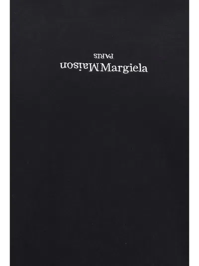 Maison Margiela Cotton Hooded Sweatshirt In Black