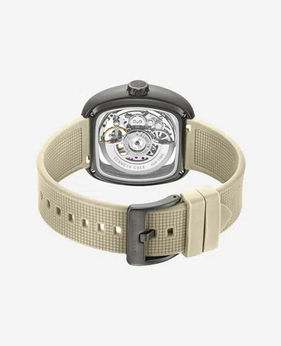 Kenneth Cole Skeleton Automatic Bracelet Watch With 3-strap Set In Gray