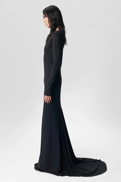Ann Demeulemeester Jesse Long Sleeve X-long Flared Dress In Multi