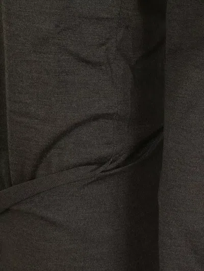 Stella Mccartney Knit Jumper With Tie Detail And Ribbing In Gray