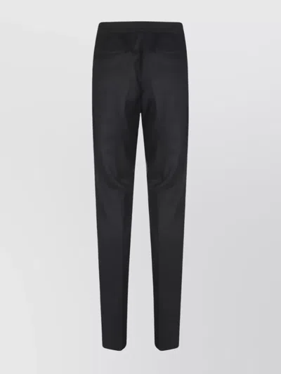 Lardini Tailored Black Pants With Drawstring Waistband In Black