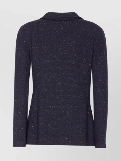 Circolo 1901 Tailored Jacket With Notch Lapel And Pockets In Blue