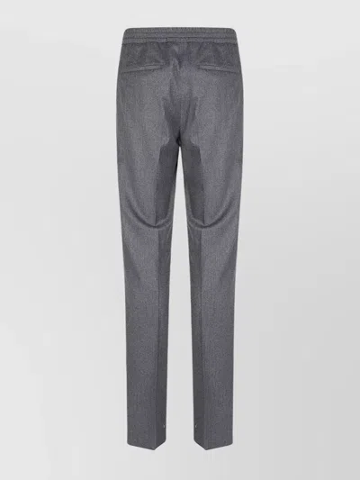 Lardini Stretch Combed Flannel Trousers In Gray