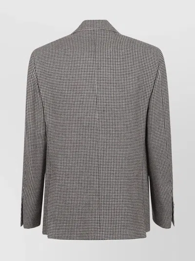 Lardini Houndstooth Patterned Tailored Jacket In Gray