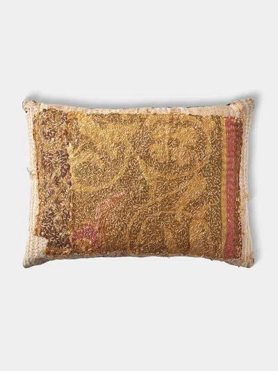 By Walid 18th-century French Aubosson Tapestry Wool And Linen Cushion (23.5in/60cm) In Multi