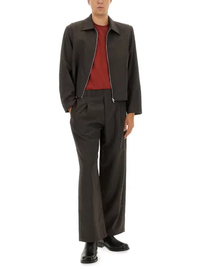 Our Legacy Wide Leg Trousers Elastic Waistband In Multi