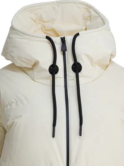 Moncler Ski Down Jacket With Hood And Pockets In White