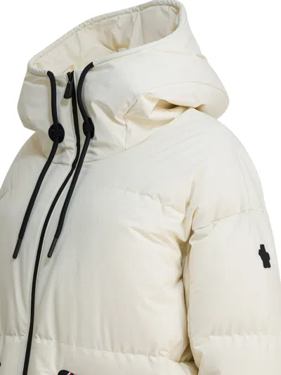Moncler Ski Down Jacket With Hood And Pockets In White