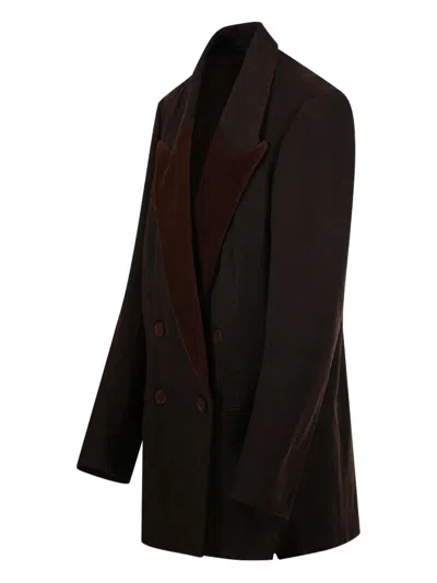 Dries Van Noten Women Blink Tux Den 2397 W.w. Jacket Brn In Brown