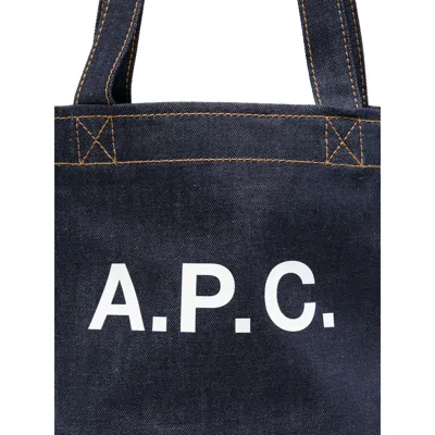 Apc Blue  Brown Tote Bags