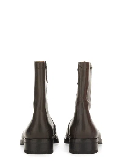 Our Legacy Brown Leather Boots Truck In Brown