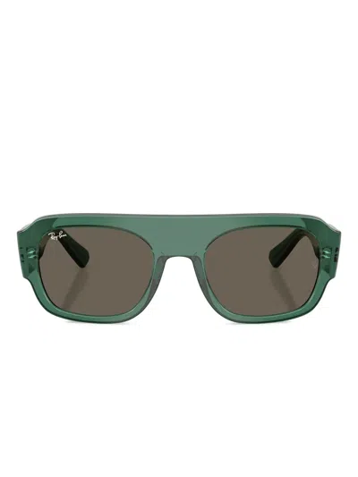 Ray Ban Square-frame Sunglasses In Green