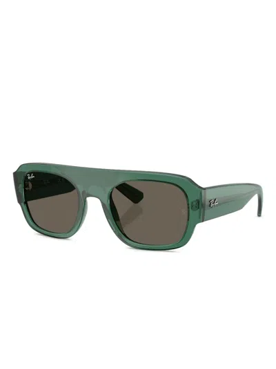 Ray Ban Square-frame Sunglasses In Green