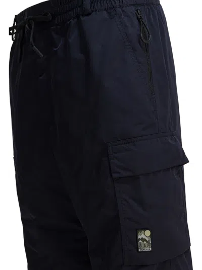 Moncler Utility Trousers With Elastic Features And Pockets In Black