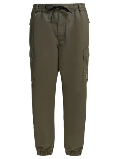 Moncler Utility Trousers Featuring Multiple Pockets In Green