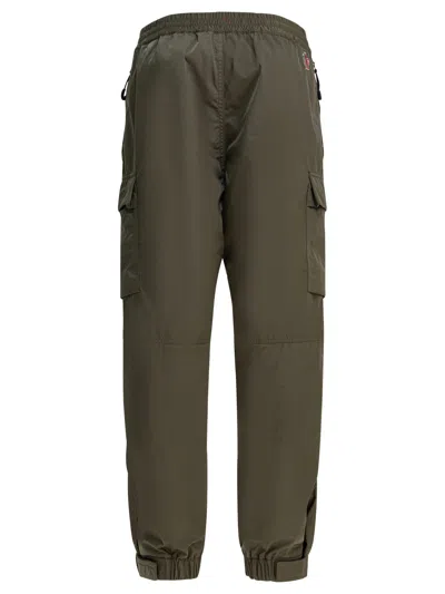 Moncler Utility Trousers Featuring Multiple Pockets In Green