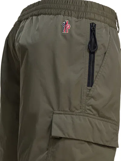 Moncler Utility Trousers Featuring Multiple Pockets In Green