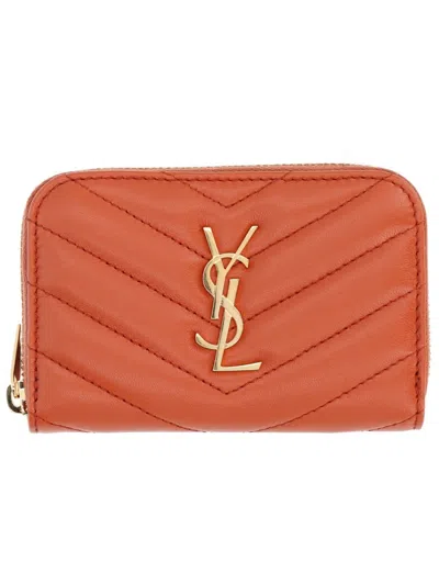 Saint Laurent Cassandre Leather Coin Purse