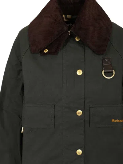 Barbour Catton Wax Aw25 Wax Cot Outw Jackets Green In Green